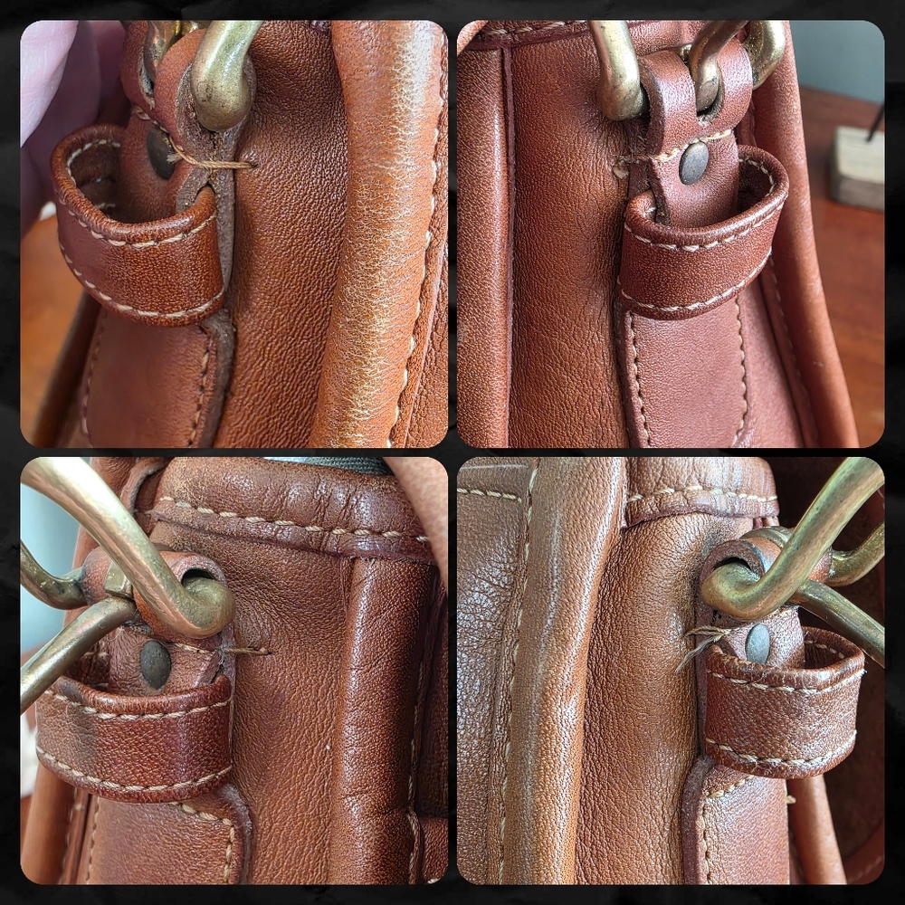 Coach 9535 Saddlery Bag Crossbody British Tan Leather Shoulder Bag Vintage - Picture 9 of 16